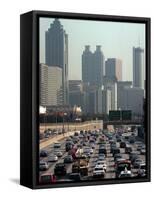 Traffic Backs up on the Downtown Connector in Atlanta-null-Framed Stretched Canvas