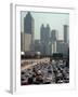Traffic Backs up on the Downtown Connector in Atlanta-null-Framed Premium Photographic Print