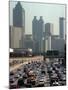 Traffic Backs up on the Downtown Connector in Atlanta-null-Mounted Premium Photographic Print