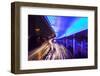 Traffic Beneath Neon-Lit Elevated Road-Paul Souders-Framed Photographic Print