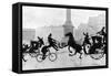 Traffic Chaos in Silhouette-null-Framed Stretched Canvas