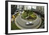 Traffic Circle in down Town Hong Kong with Motion-Terry Eggers-Framed Photographic Print
