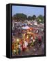 Traffic Congestion and Street Life in the City of Jaipur, Rajasthan, India, Asia-Gavin Hellier-Framed Stretched Canvas