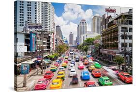 Traffic Congestion in Central Bangkok, Thailand, Southeast Asia, Asia-Gavin Hellier-Stretched Canvas