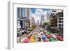 Traffic Congestion in Central Bangkok, Thailand, Southeast Asia, Asia-Gavin Hellier-Framed Photographic Print