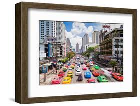 Traffic Congestion in Central Bangkok, Thailand, Southeast Asia, Asia-Gavin Hellier-Framed Photographic Print