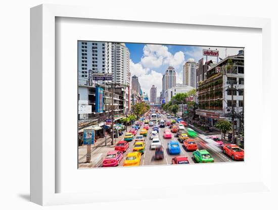 Traffic Congestion in Central Bangkok, Thailand, Southeast Asia, Asia-Gavin Hellier-Framed Photographic Print