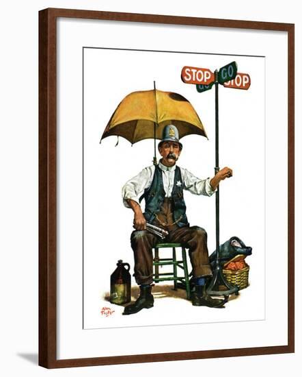 "Traffic Cop,"June 5, 1926-Alan Foster-Framed Giclee Print