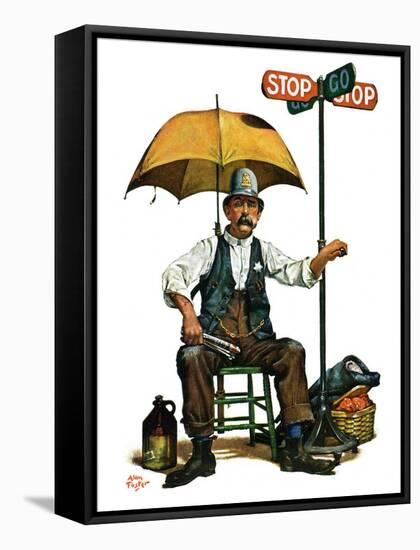 "Traffic Cop,"June 5, 1926-Alan Foster-Framed Stretched Canvas