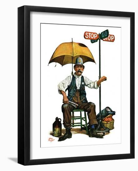 "Traffic Cop,"June 5, 1926-Alan Foster-Framed Giclee Print