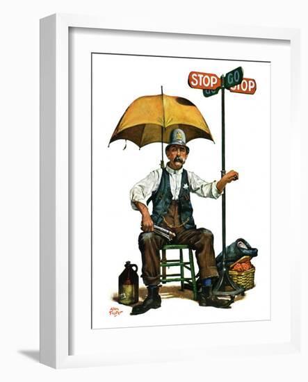 "Traffic Cop,"June 5, 1926-Alan Foster-Framed Giclee Print