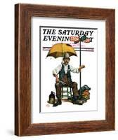 "Traffic Cop," Saturday Evening Post Cover, June 5, 1926-Alan Foster-Framed Giclee Print