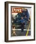 "Traffic Cop," Saturday Evening Post Cover, September 3, 1949-George Hughes-Framed Giclee Print