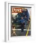 "Traffic Cop," Saturday Evening Post Cover, September 3, 1949-George Hughes-Framed Giclee Print