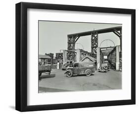 Traffic Driving on to the Woolwich Ferry, London, 1945-null-Framed Photographic Print