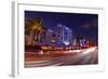 Traffic Early in the Evening in the Art Deco District, Ocean Drive, Miami South Beach-Axel Schmies-Framed Photographic Print