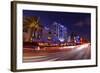 Traffic Early in the Evening in the Art Deco District, Ocean Drive, Miami South Beach-Axel Schmies-Framed Photographic Print