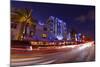 Traffic Early in the Evening in the Art Deco District, Ocean Drive, Miami South Beach-Axel Schmies-Mounted Photographic Print