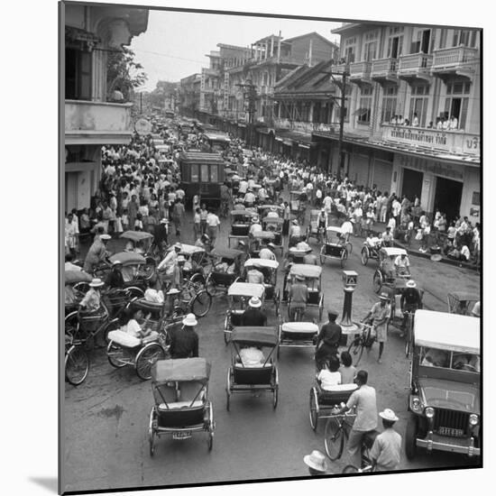 Traffic in Bangkok-Dmitri Kessel-Mounted Photographic Print