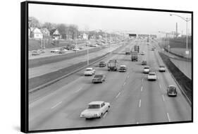 Traffic in Chicago, Illinois, Ca. 1962.-Kirn Vintage Stock-Framed Stretched Canvas