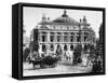 Traffic in Front of Opera House-null-Framed Stretched Canvas