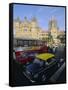 Traffic in Front of the Station, Victoria Railway Terminus, Mumbai, Maharashtra State, India-Gavin Hellier-Framed Stretched Canvas