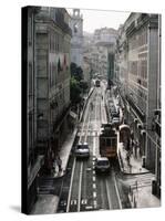 Traffic in the Baixa Area, Lisbon, Portugal-Yadid Levy-Stretched Canvas