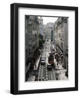 Traffic in the Baixa Area, Lisbon, Portugal-Yadid Levy-Framed Photographic Print