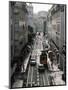 Traffic in the Baixa Area, Lisbon, Portugal-Yadid Levy-Mounted Photographic Print