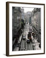 Traffic in the Baixa Area, Lisbon, Portugal-Yadid Levy-Framed Photographic Print