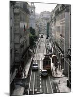 Traffic in the Baixa Area, Lisbon, Portugal-Yadid Levy-Mounted Photographic Print
