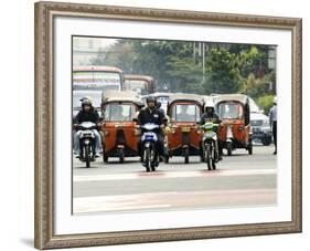 Traffic Including Tuk-Tuk or Bajaj, Jakarta, Java, Indonesia, Southeast Asia-Porteous Rod-Framed Photographic Print