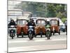 Traffic Including Tuk-Tuk or Bajaj, Jakarta, Java, Indonesia, Southeast Asia-Porteous Rod-Mounted Photographic Print