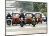 Traffic Including Tuk-Tuk or Bajaj, Jakarta, Java, Indonesia, Southeast Asia-Porteous Rod-Mounted Photographic Print