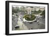 Traffic Intersection Nguyen Hue Boulevard and Le Loi Boulevard, Ho Chi Minh City (Saigon), Vietnam-Yadid Levy-Framed Photographic Print