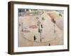 Traffic Island on Boulevard Haussmann, 1880-Gustave Caillebotte-Framed Giclee Print