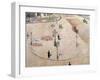 Traffic Island on Boulevard Haussmann, 1880-Gustave Caillebotte-Framed Giclee Print