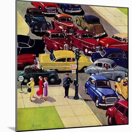 "Traffic Jam", April 28, 1956-Earl Mayan-Mounted Giclee Print