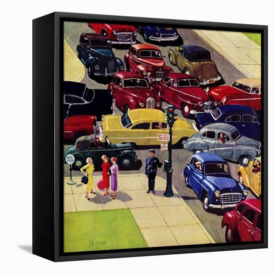 "Traffic Jam", April 28, 1956-Earl Mayan-Framed Stretched Canvas