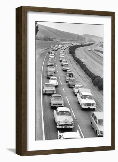 Traffic Jam due to Rolling Stones Concer-null-Framed Photographic Print