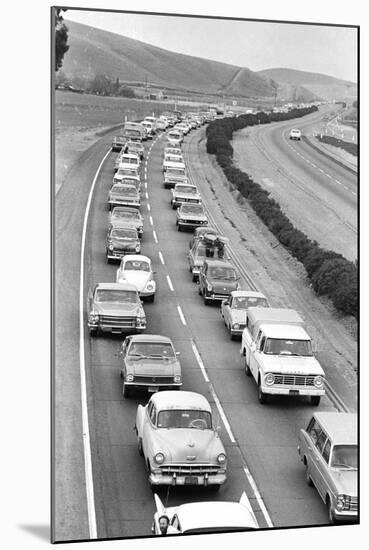 Traffic Jam due to Rolling Stones Concer-null-Mounted Photographic Print