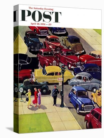 "Traffic Jam" Saturday Evening Post Cover, April 28, 1956-Earl Mayan-Stretched Canvas