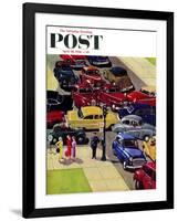 "Traffic Jam" Saturday Evening Post Cover, April 28, 1956-Earl Mayan-Framed Giclee Print