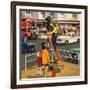 Traffic Light Cleaner-null-Framed Giclee Print