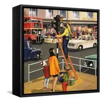 Traffic Light Cleaner-null-Framed Stretched Canvas