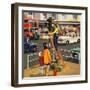 Traffic Light Cleaner-null-Framed Giclee Print