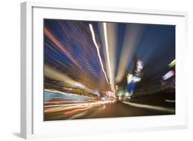 Traffic Light Trails in Shanghai-null-Framed Photographic Print