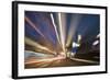 Traffic Light Trails in Shanghai-null-Framed Photographic Print