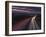 Traffic Light Trails in the Evening on the M1 Motorway Near Junction 28, Derbyshire, England, UK-Neale Clarke-Framed Photographic Print