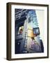 Traffic Light with Skateboard Sticker in New York City-Frina-Framed Photographic Print